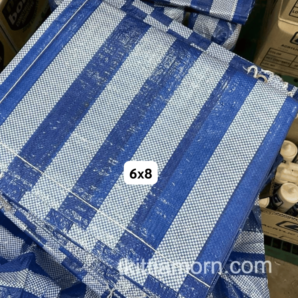 ผ้าใบบลูชีท ขนาด 6X8 ผ้าใบบลูชีท ขนาด 6x8